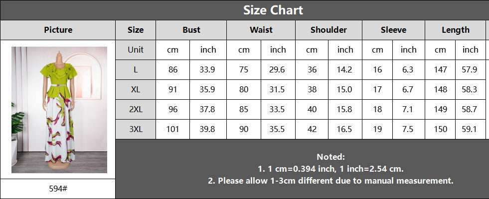 Plus Size African Women Spring Summer Dress 12