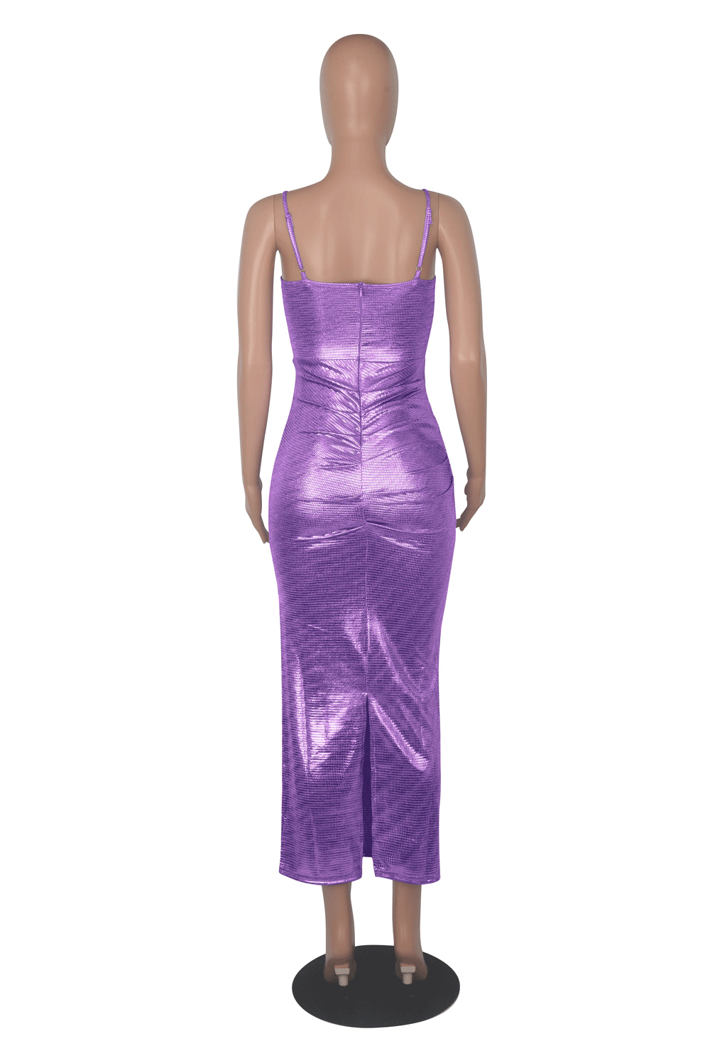 Women Sexy Pleated Straps Bodycon Dress 13