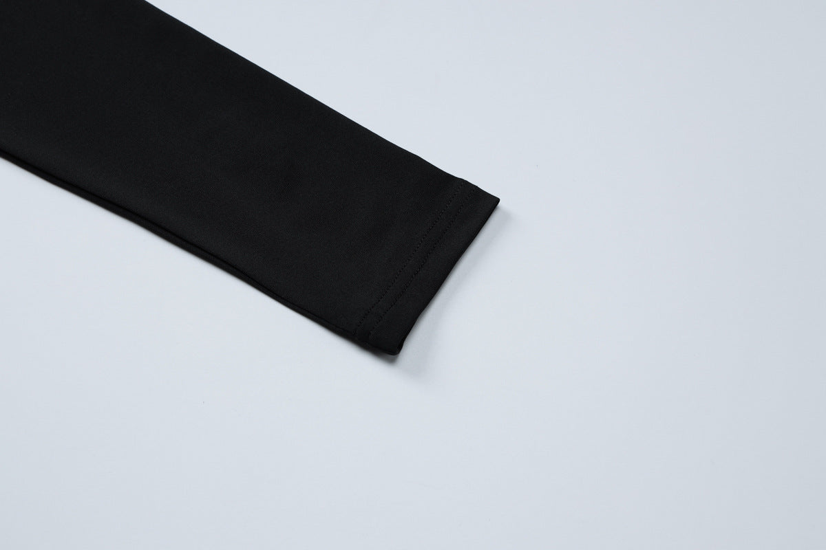 Autumn Winter Women's Fashion Crop Long-Sleeved Top Slim Skirt Two Piece Set 15