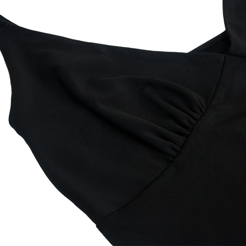 Women's Strappy V-Neck Sleeveless Low Back Ruffled Short Dress 20