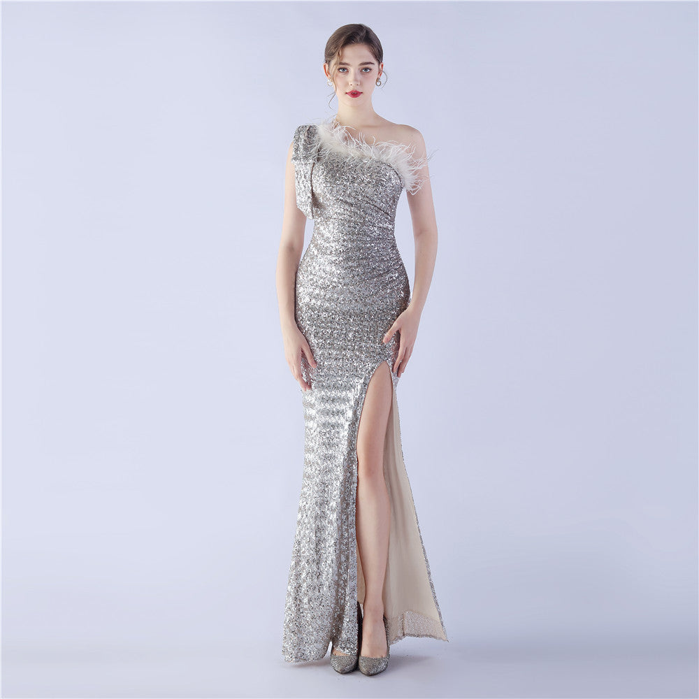 Plus Size Women Sequin Formal Party Evening Dress