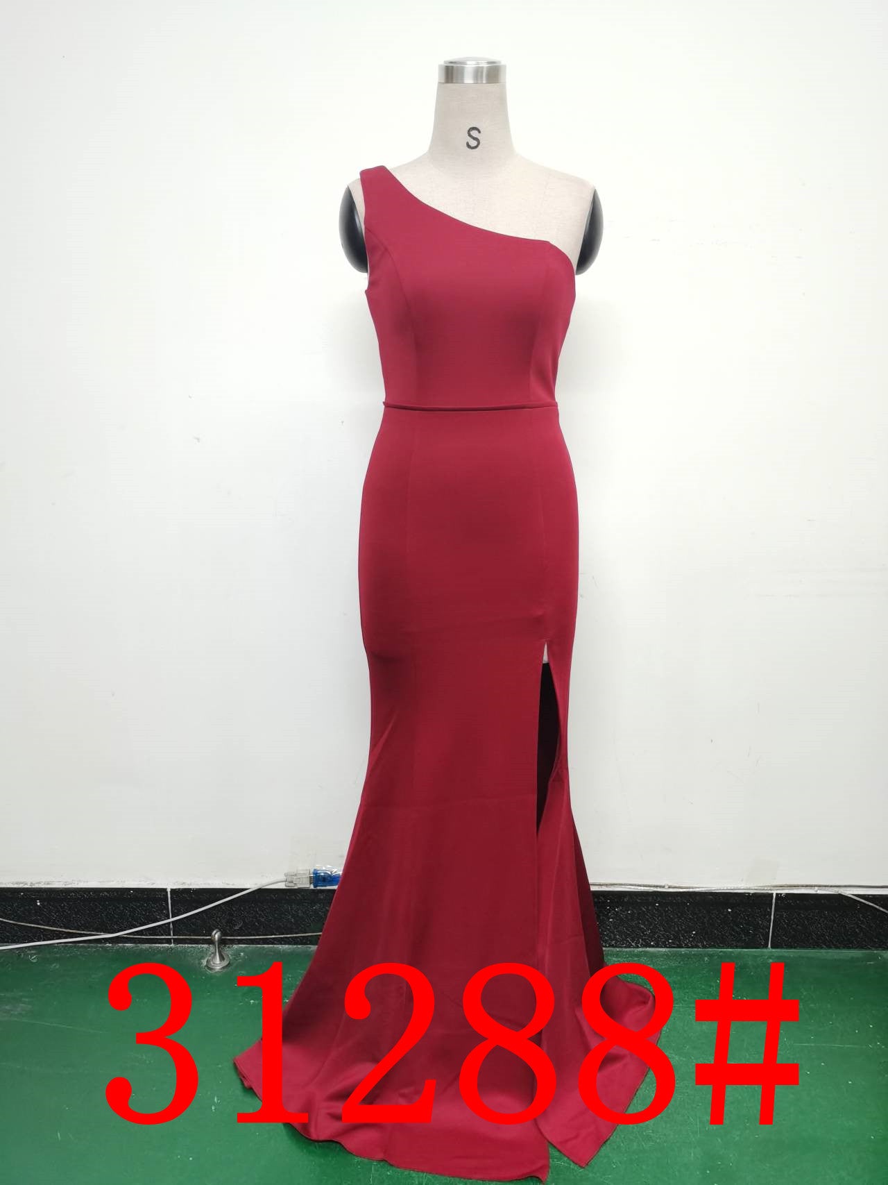 Women Elegant Satin Slit Formal Party Evening Dress 24