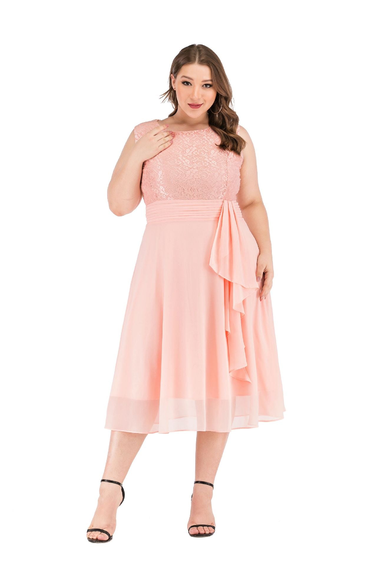 Women chiffon lace dress 72