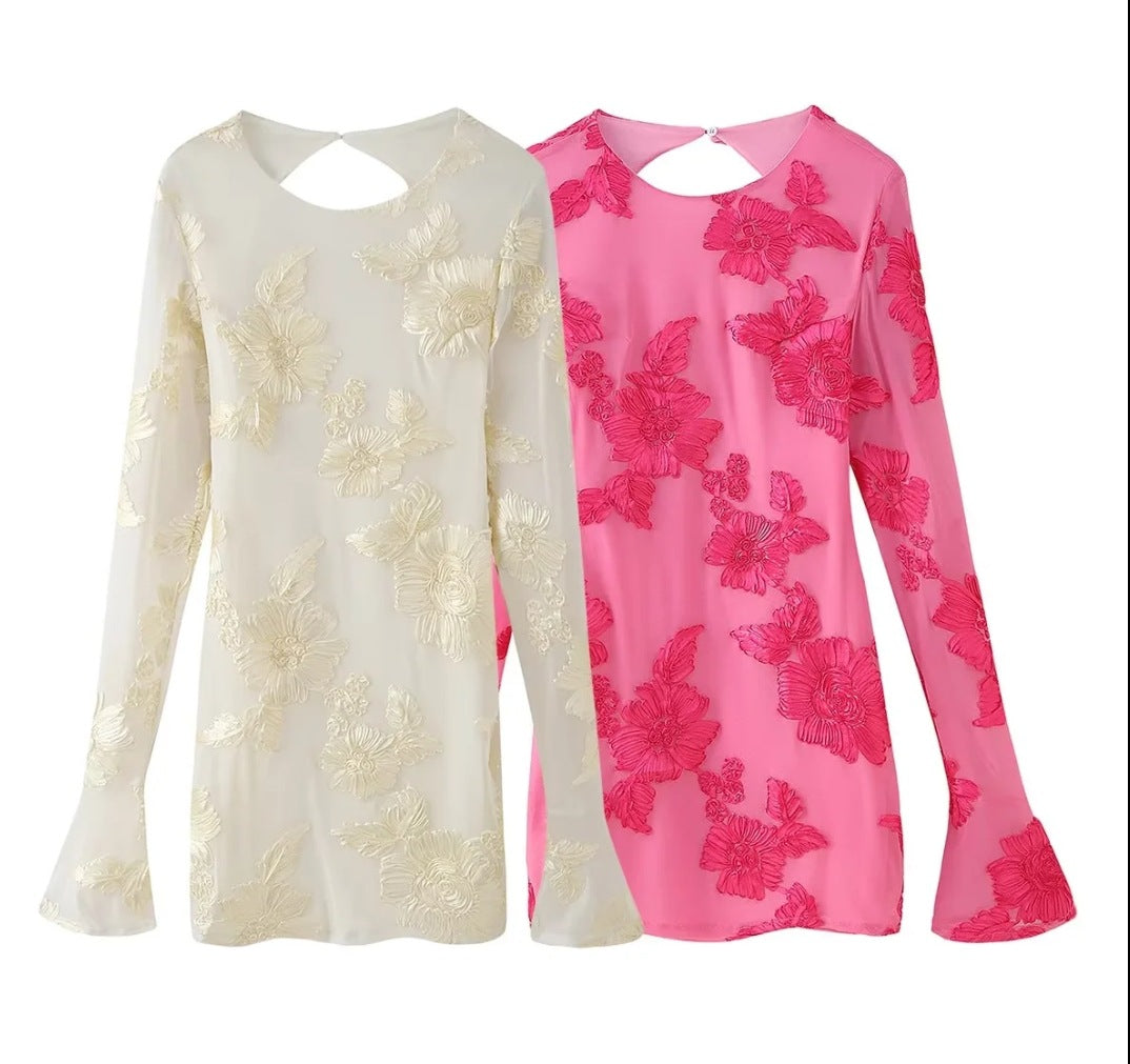 Women's Fashionable Sexy Slim Fit Bell Bottom Sleeve Party Dress 8