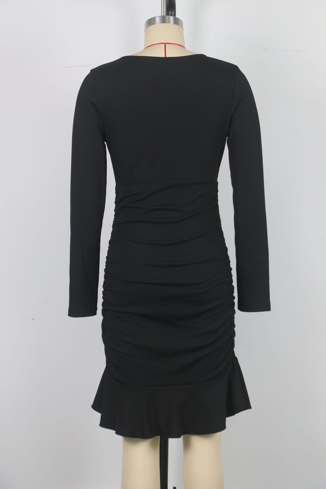 Women’s Sexy Elegant V-Neck Ruffle Mini Dress 7