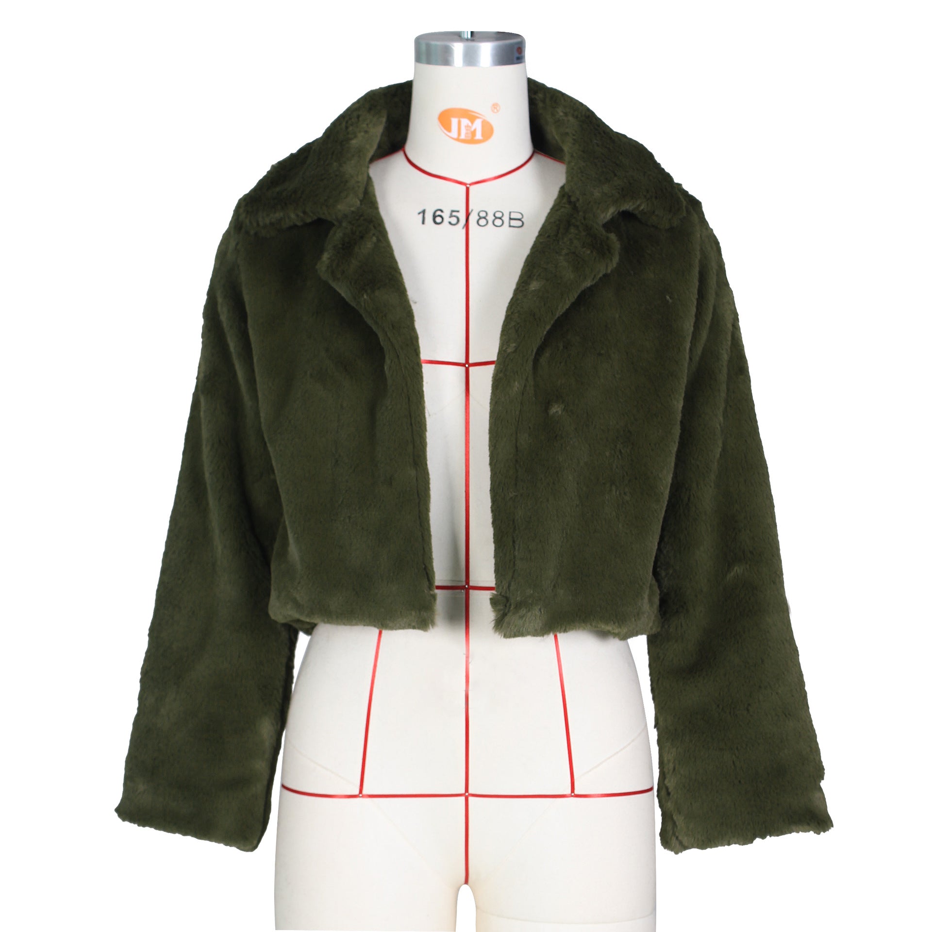 Women Loose Long Sleeve Fake Fur Jacket 38