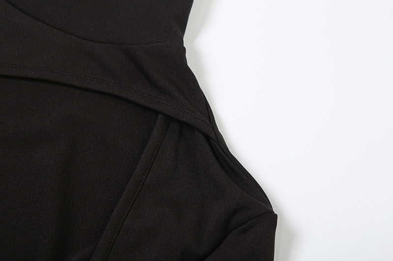 Women Autumn Hollow-Neck Long-Sleeved Top and Pants Two-Piece Set 12