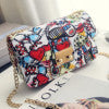 Fashion Printed Small Square Bag Graffiti Women's Style Chain Bag Crossbody Shoulder Bag 5