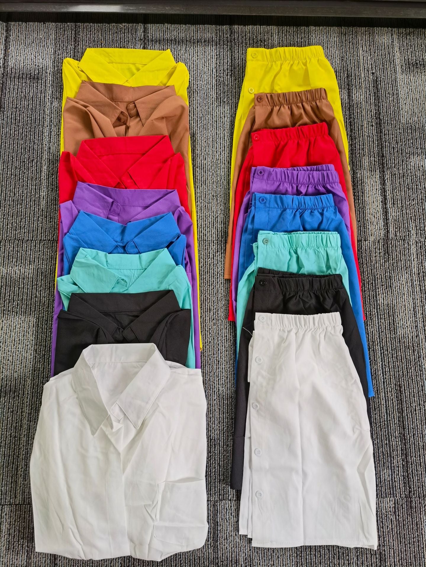 Women Casual Solid Shirt and Skirt Two-Piece Set 30