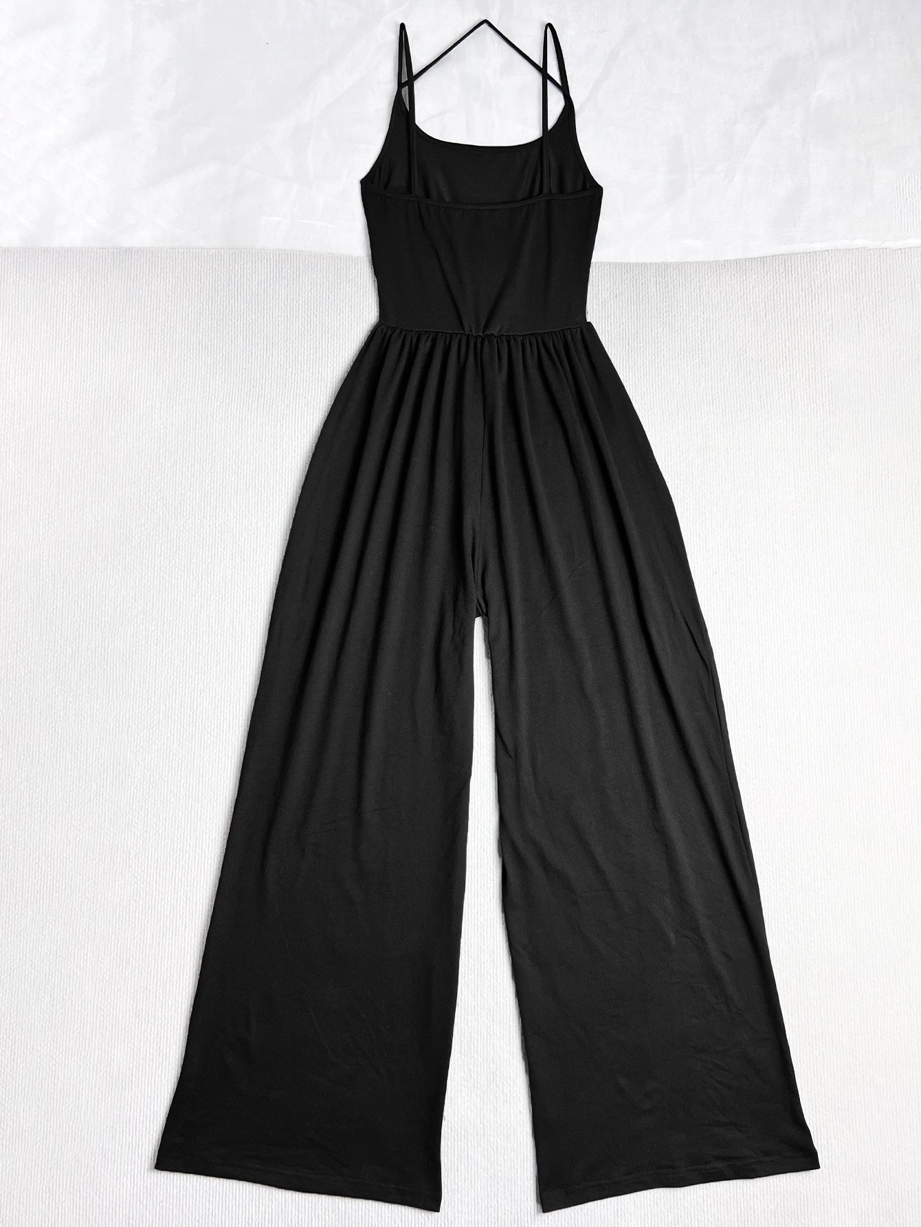 Women Black Strapless Sports Casual Jumpsuit 10