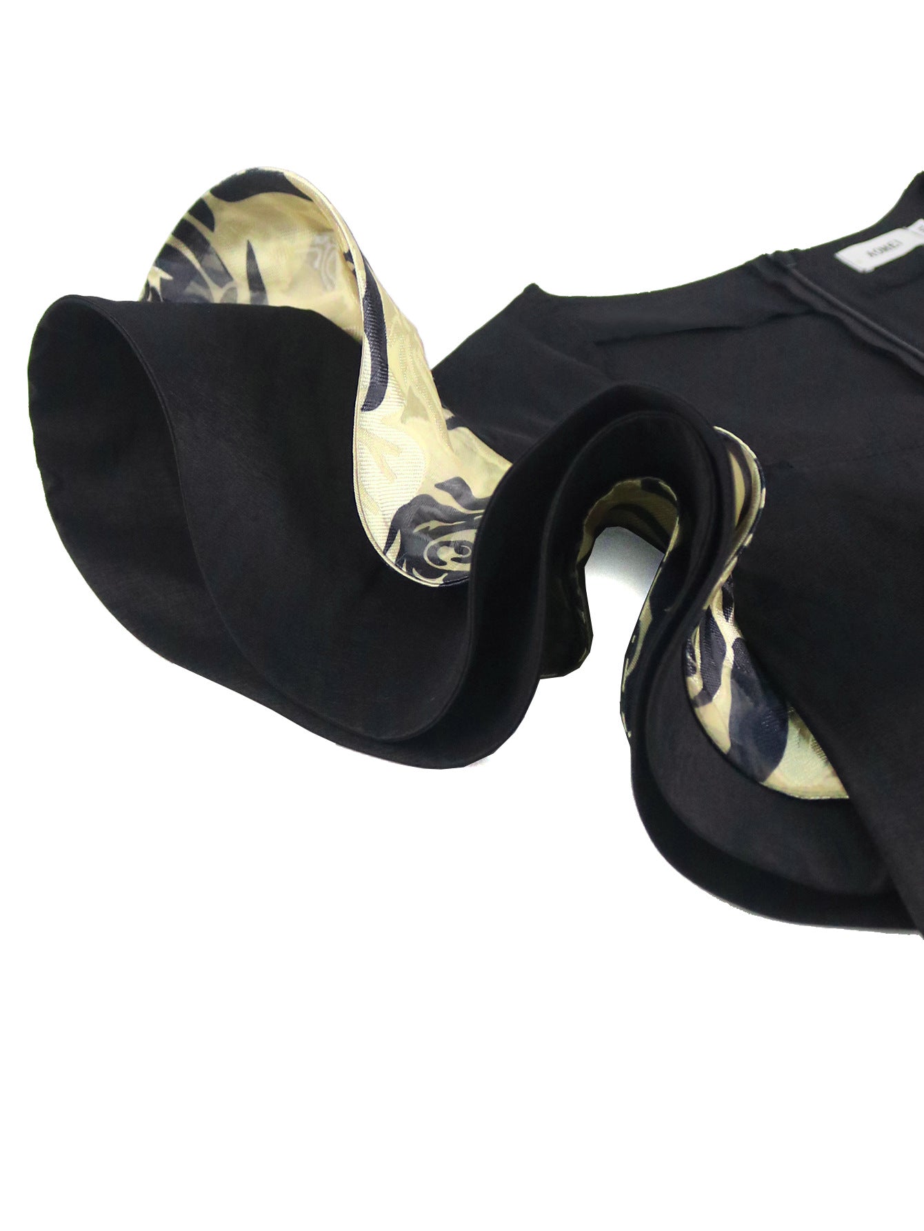 Women square neck Ruffle Sleeve rose jacquard Formal Party Dress 10