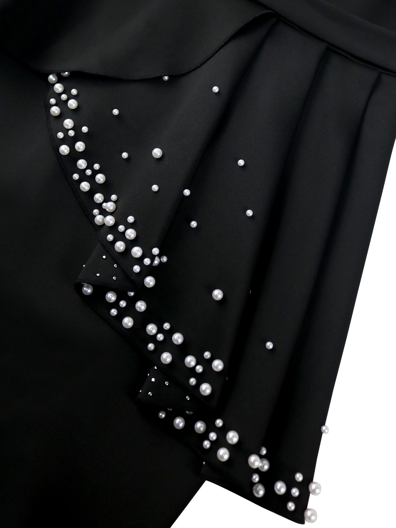 Ruffle beaded black Slim Fit Plus Size women Formal Party dress 13