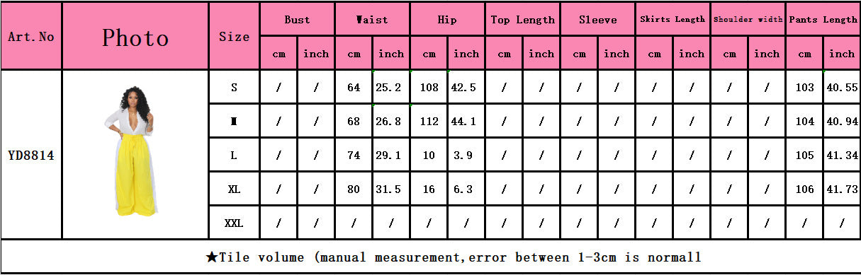 Fashion Casual Color Matching Wide-Leg Pants Women's Clothing 12