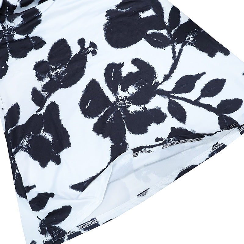 Women's Summer Off Shoulder Printed Bodycon Long Dress 21