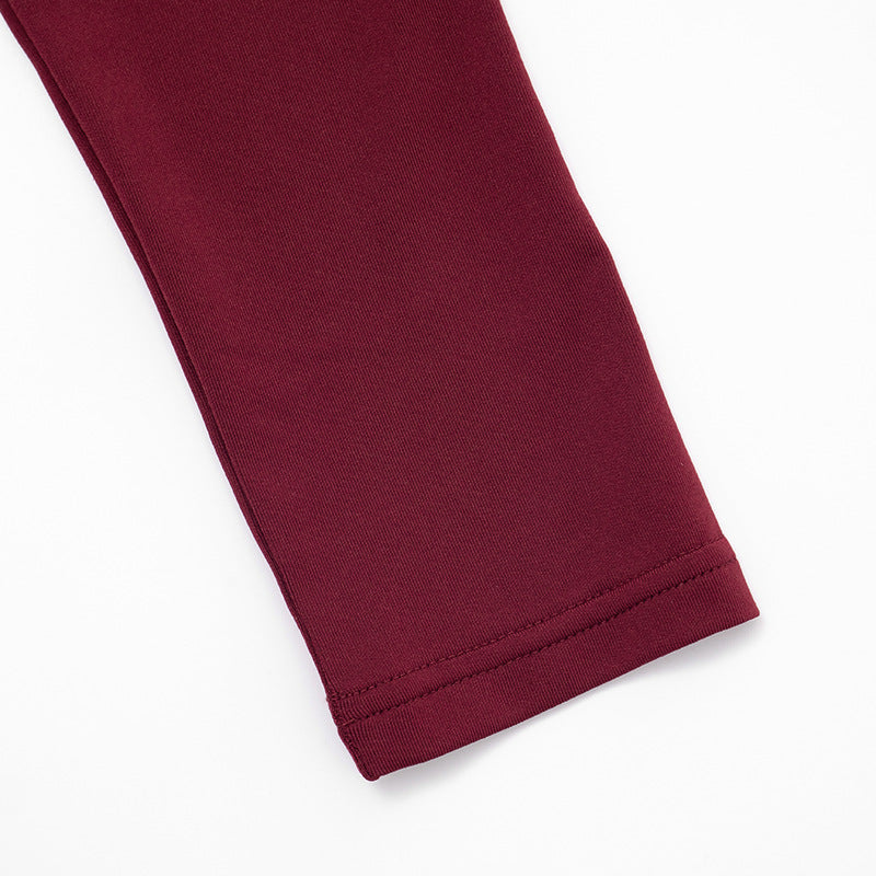 Women Fall Solid Casual Long-Sleeved Top and Pants Two-Piece Set 18