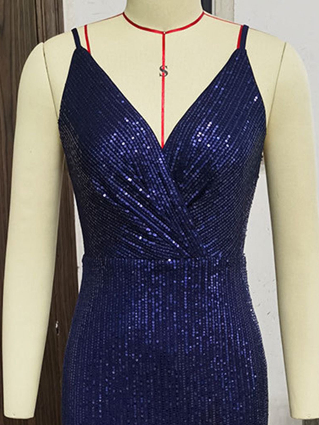 Women Sexy Backless Sequin Strap Dress 5