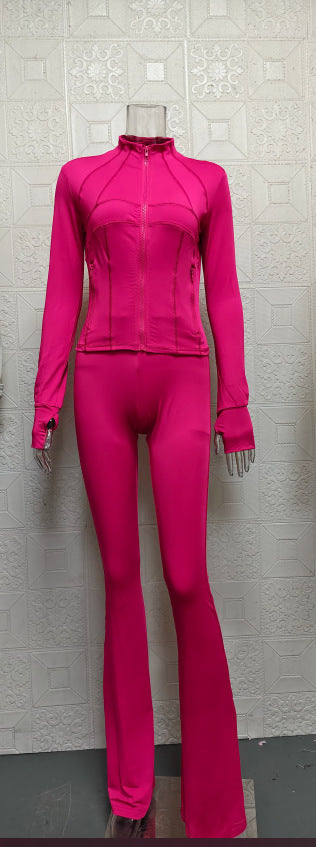 Spring/Summer Casual Sexy Tight-Fitting Bell Sleeve Two-Piece Pants Set 18