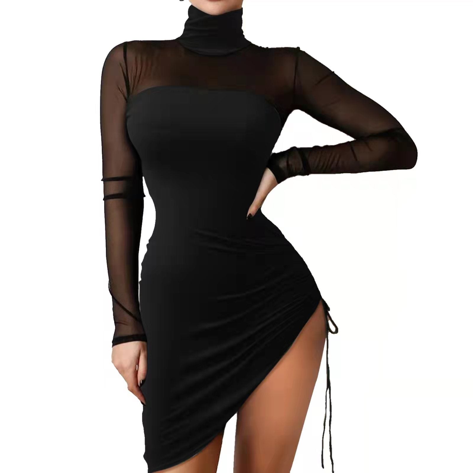 Women Shiny Off Shoulder Bodycon Dress 6