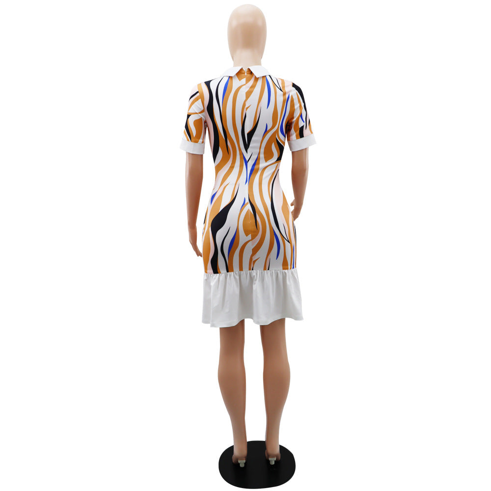 Women printed polo dress 13