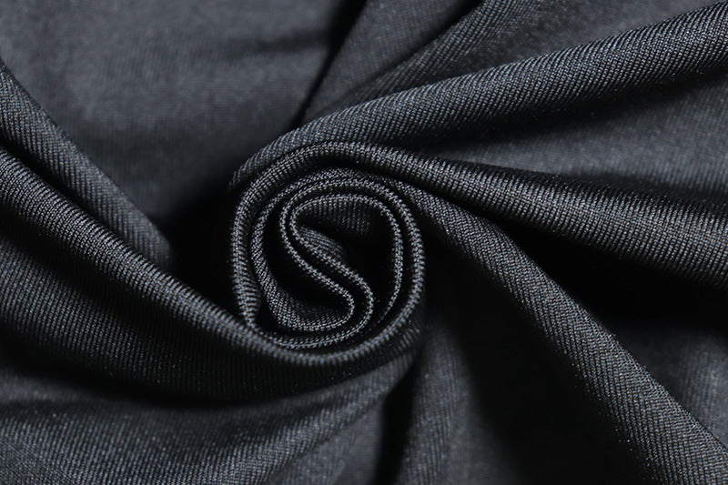 Women Solid Sexy Hollow Mesh Patchwork Bodycon Dress 18