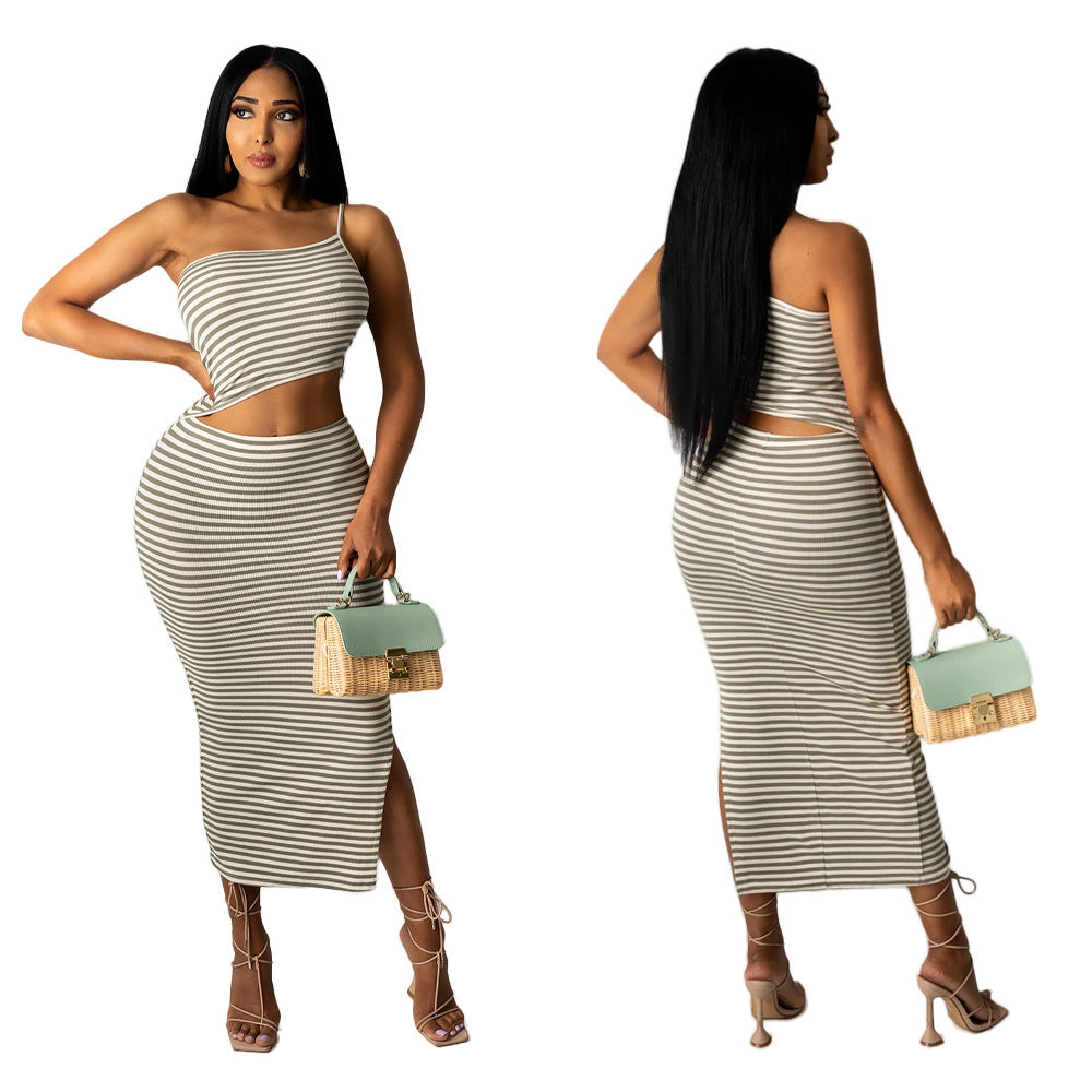 Fashion Casual Sexy Striped Print Dress