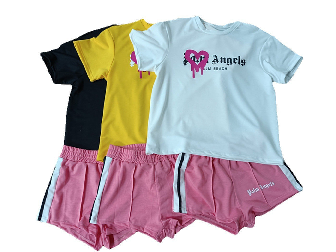 Summer Style Casual Printed Sports Two Piece Shorts Set 6