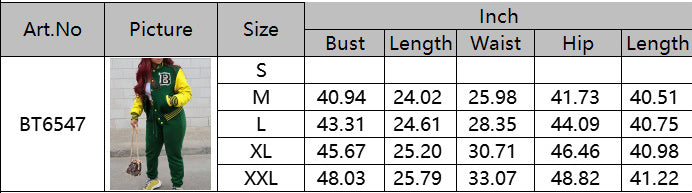 Autumn And Winter Women's Button Print Fashion Casual Baseball Jacket Pants Two-Piece Set 8