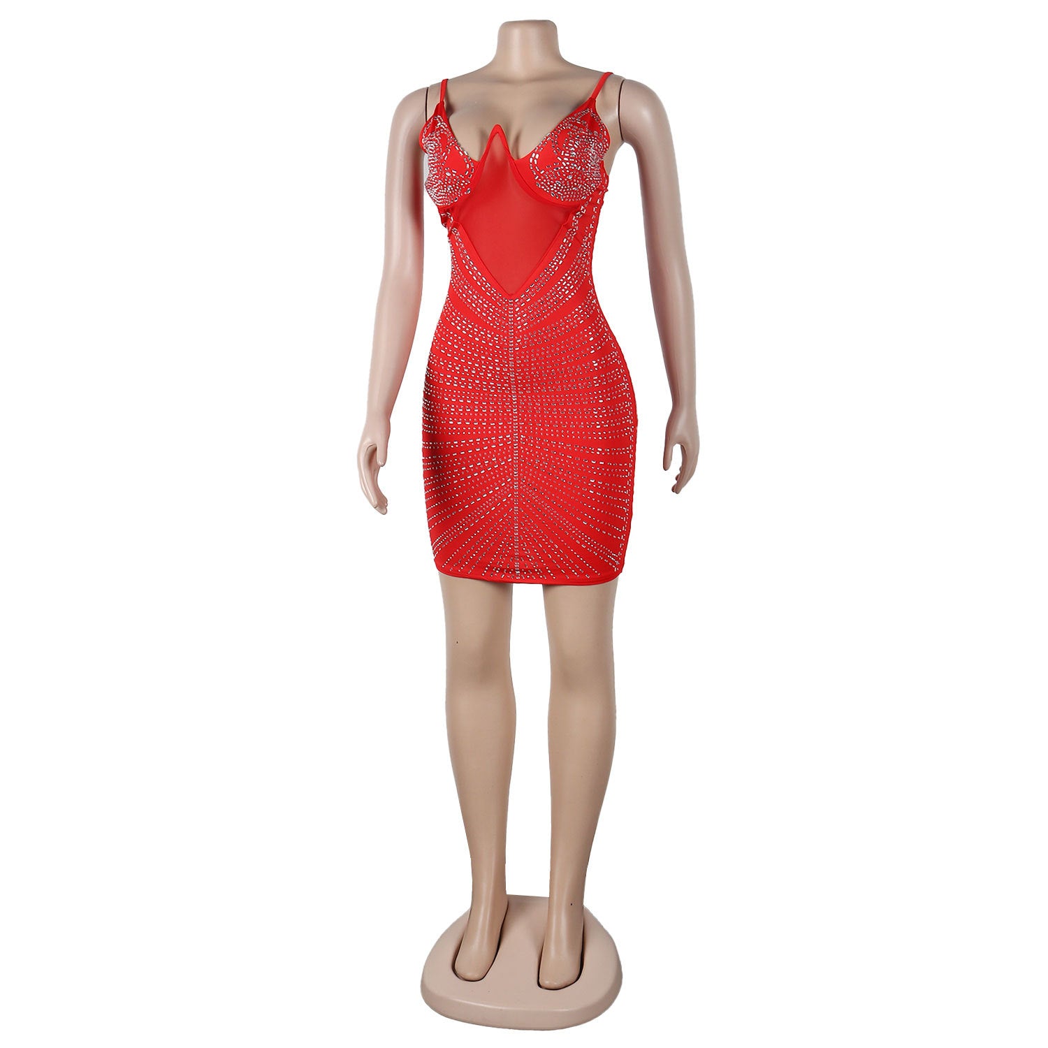 Sexy Beaded Strap Dress Nightclub Wear 26