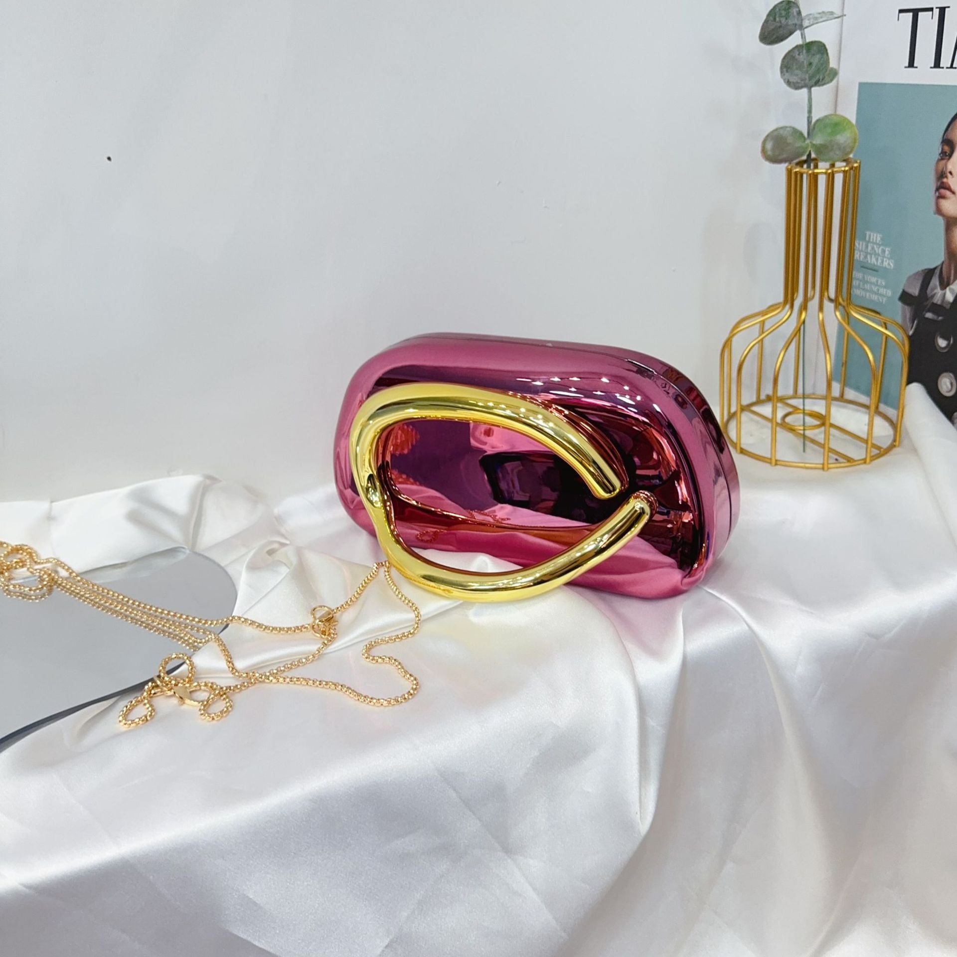 Women Glossy Square Bag Single Shoulder Crossbody Bag 7