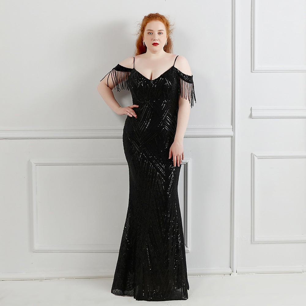 Long Sequin Super Plus Size Beauty Formal Party Evening Dress 15