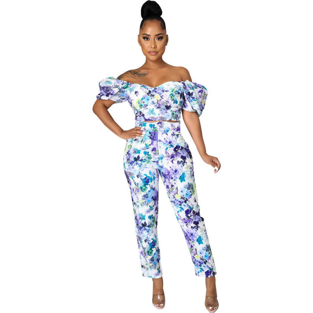 Women's Print Sexy Fashion Two-Piece Pants Set 3