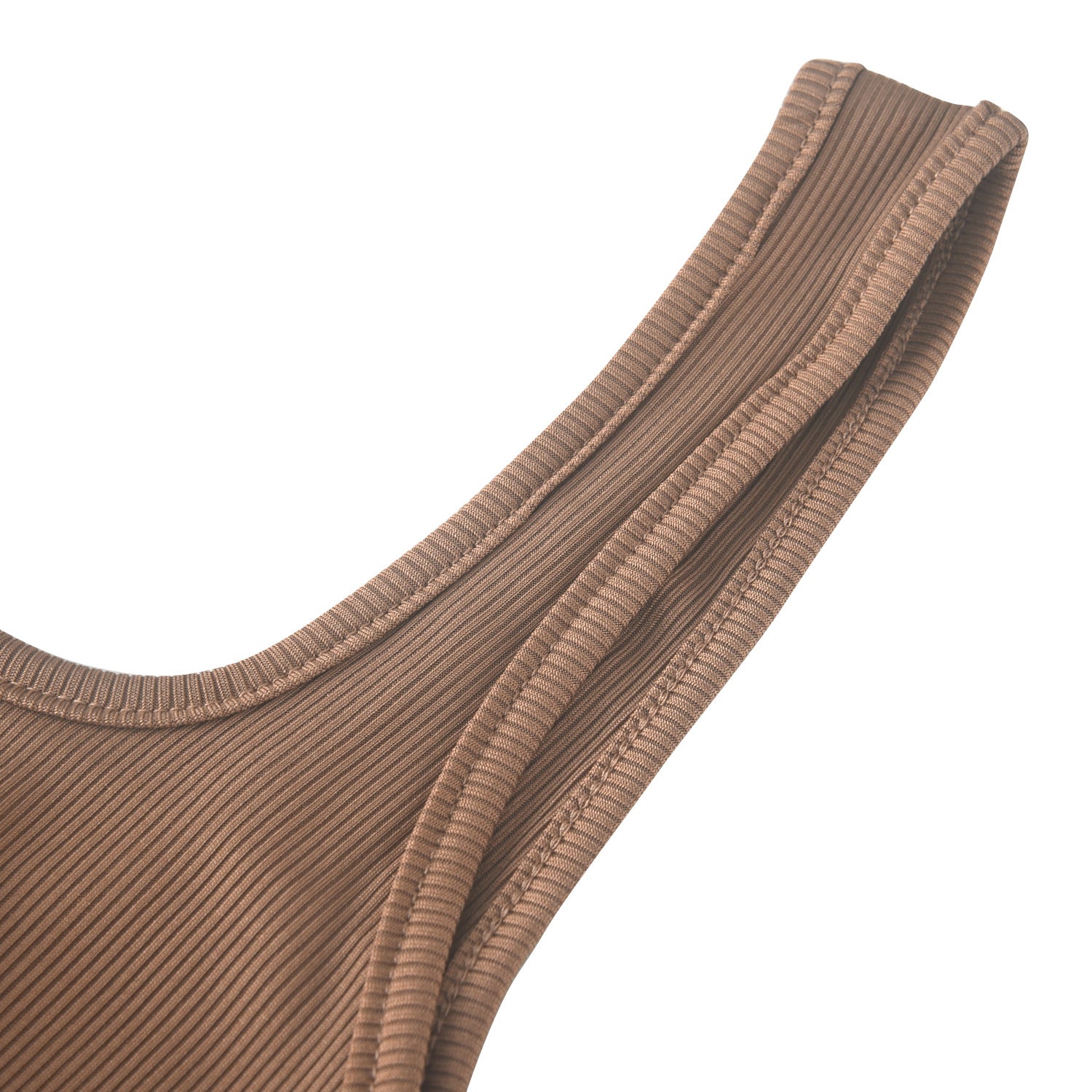 Women's Solid Color Sleeveless Straps Ribbed Square Neck Low Back Butt Lift Slim Sport Jumpsuit 20