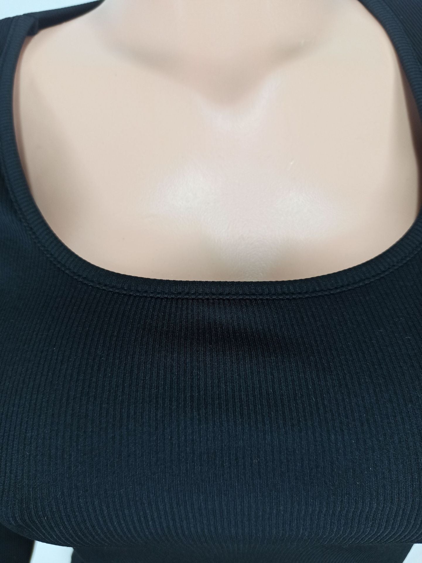 Women Casual Ribbed Solid Top and Pants Two-Piece Set 23