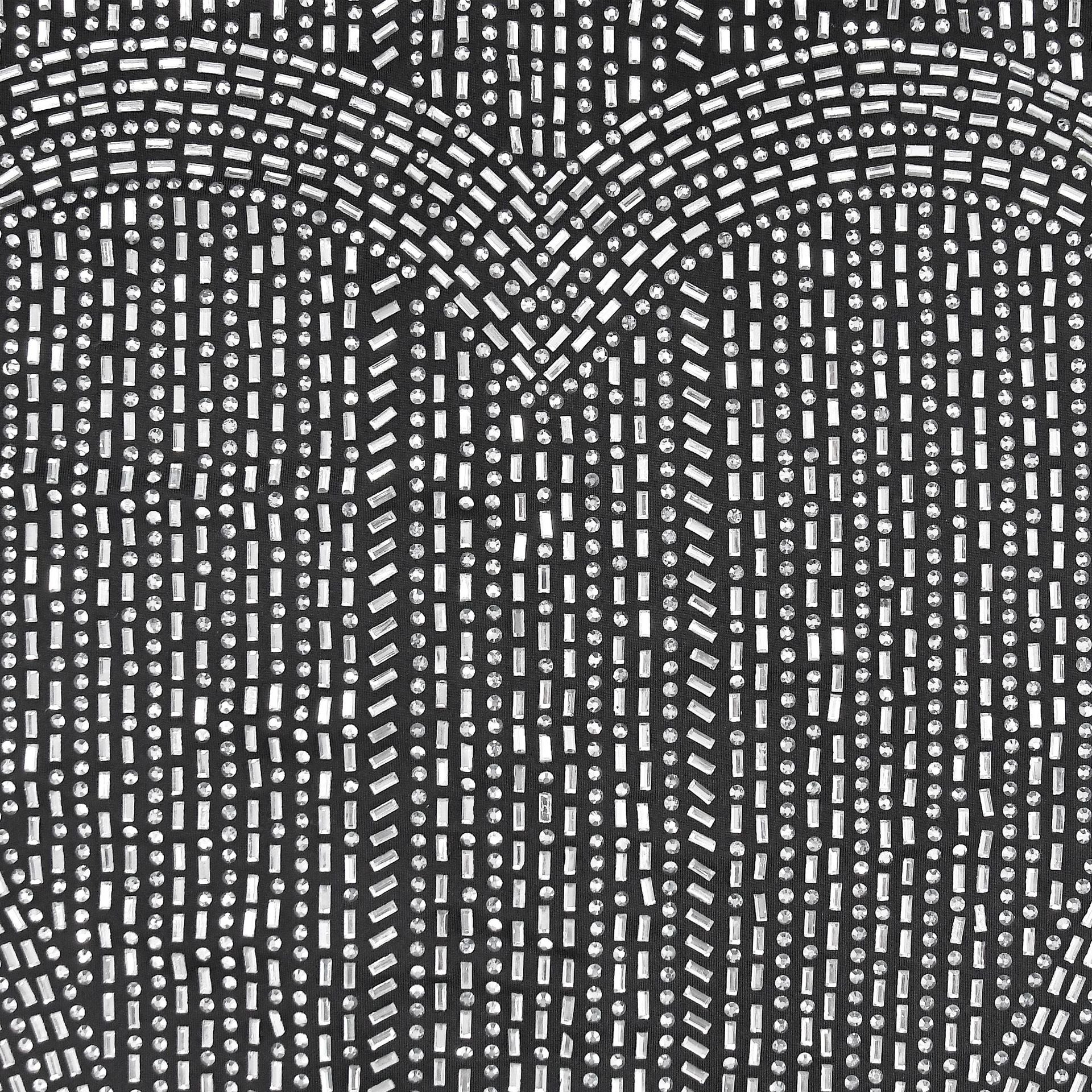 Women's Fashion Solid Color Mesh Beaded Sleeveless Club Dress 21