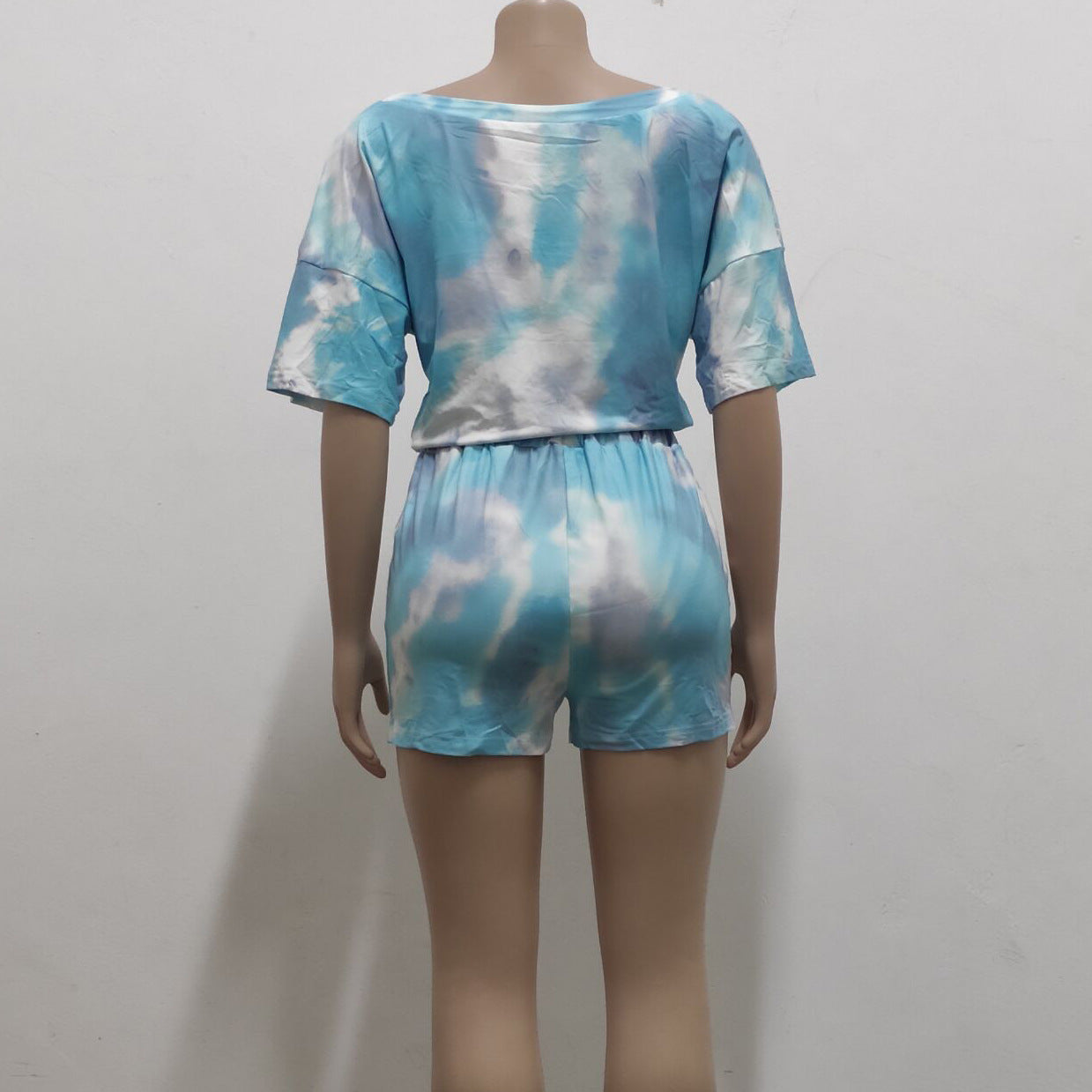 Women Casual Print Top and Shorts Two-piece suit 11