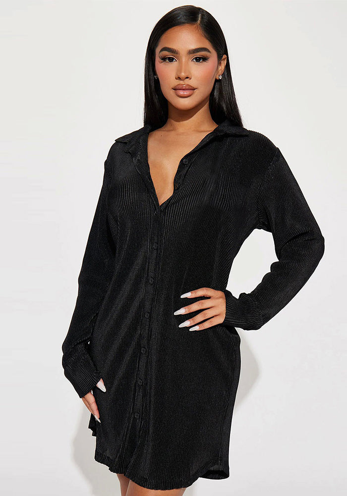 Fall Women's Fashion Casual Shirt Dress