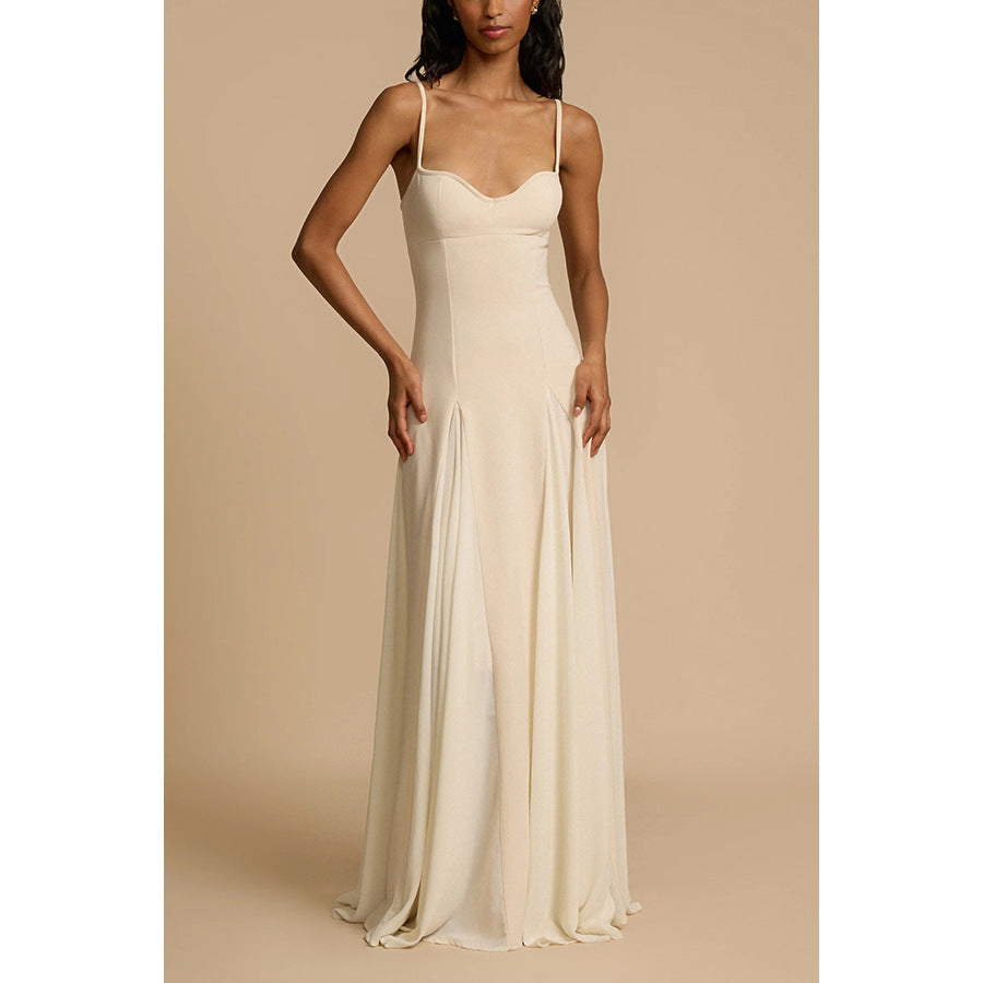 Women suspenders Casual Holidays zipper dress