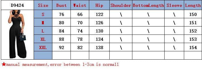 Women Sexy Crossover Wide Leg Jumpsuit 8