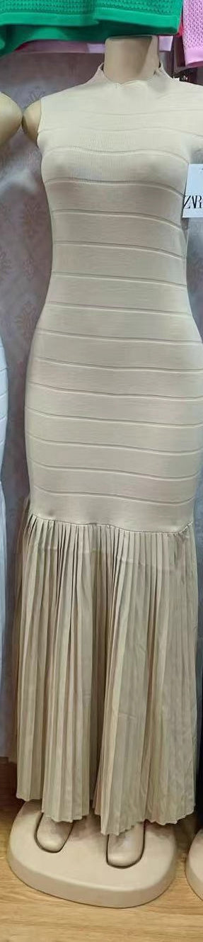 Women's Autumn Knitting Patchwork Sexy Mermaid Dress 5