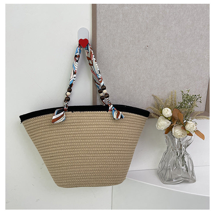 Women Popular Beach Holidays Straw Bag Shoulder Tote Bag 13
