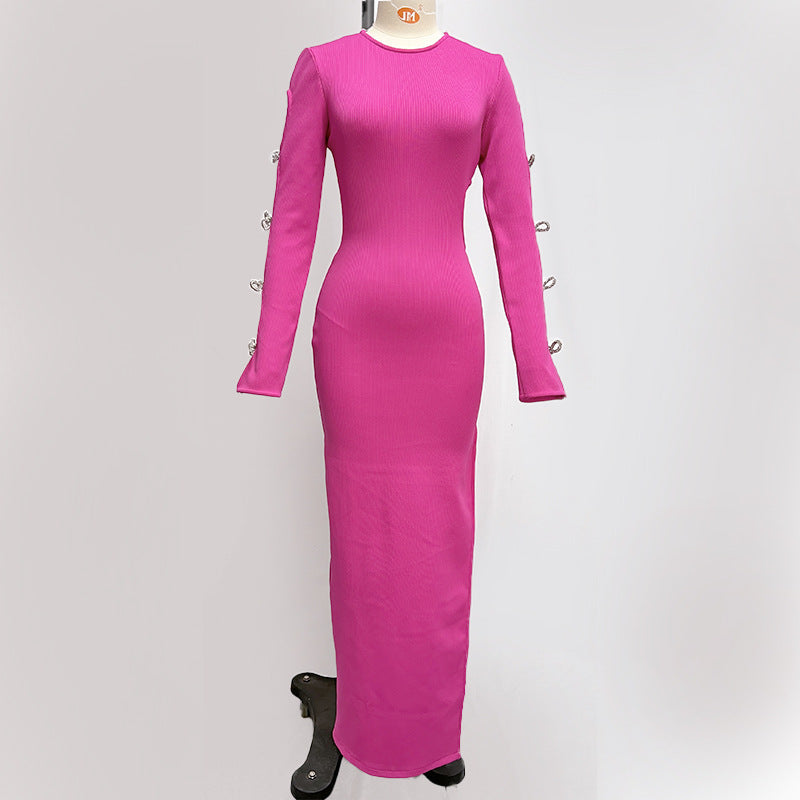 Women Bow Hollow Long Dress 10