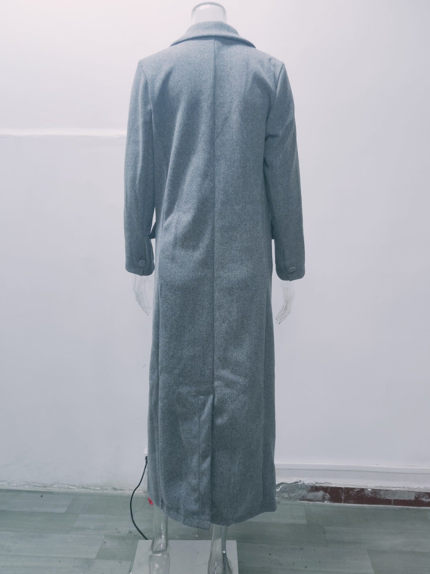 Women Vintage Turndown Collar Long Jacket 20