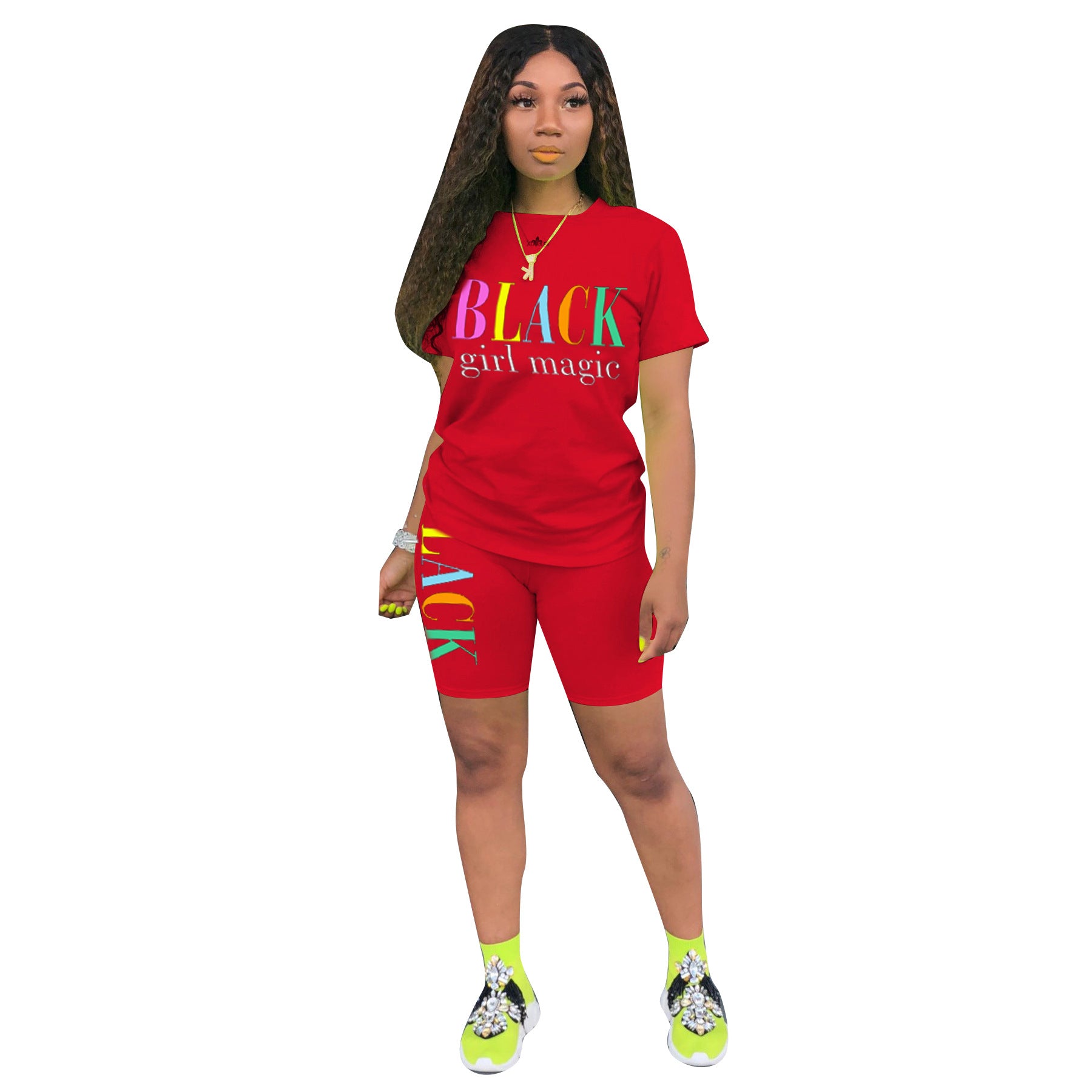 Summer fashionable solid color two-piece fashion casual shorts set 20