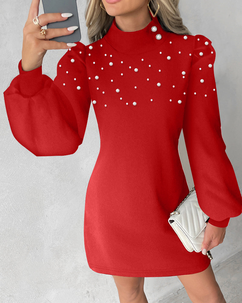 Women Sequined Long Sleeve Dress 3