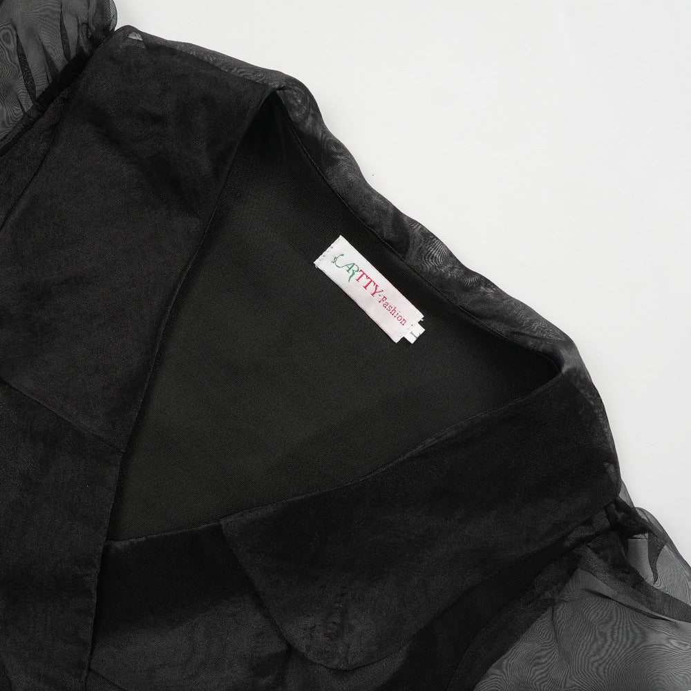 African Plus Size Women's Elegant Color Block Long Dress 16