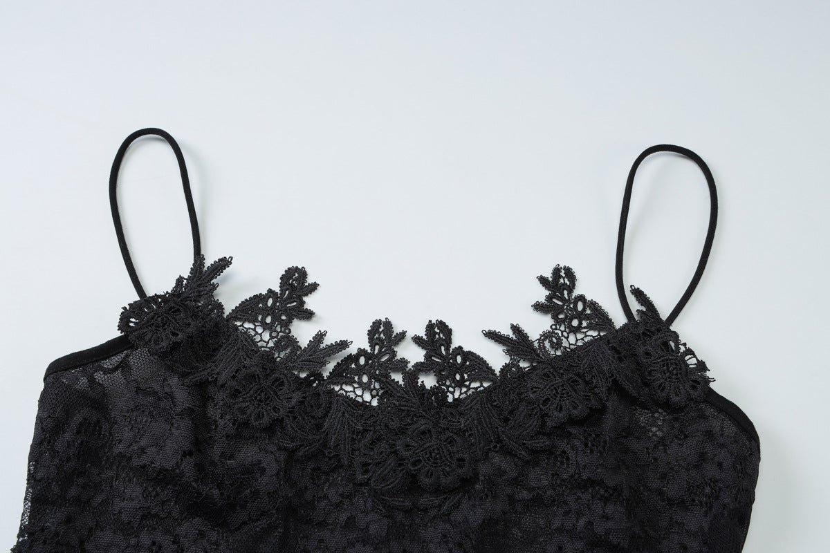 Women Sexy See-Through Lace Bodycon Dress 12