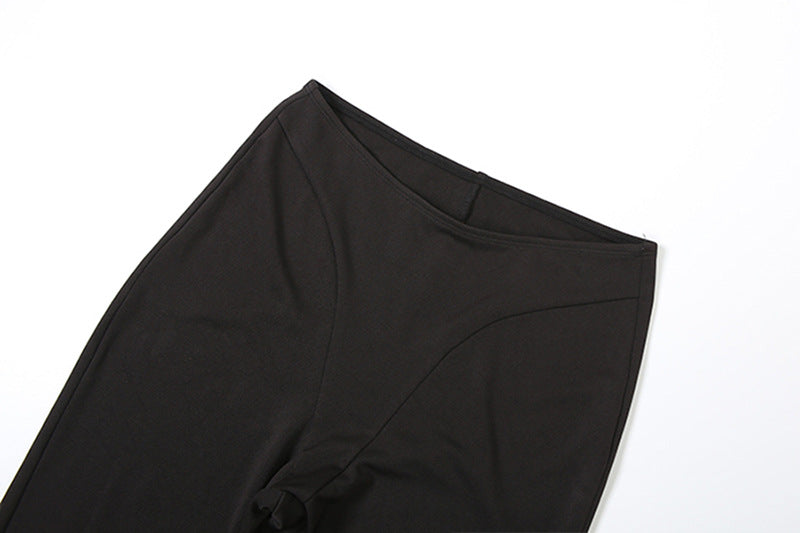 Women Autumn Hollow-Neck Long-Sleeved Top and Pants Two-Piece Set 15