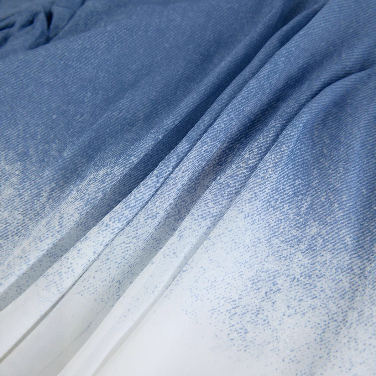 Autumn Women's Fashion Premium Gradient Denim Single-Breasted Shirt and High-Waisted Bell Bottom Pants Set 5