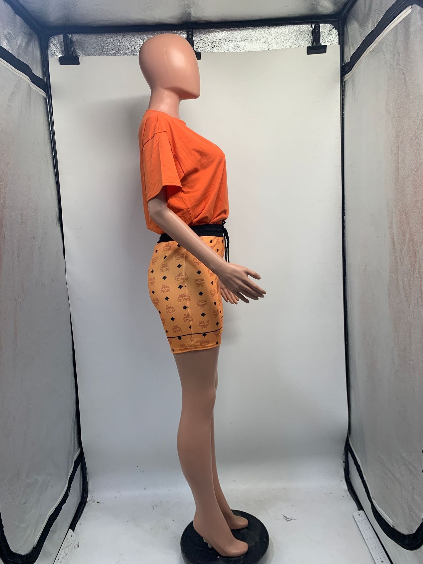 Women Printed Short Sleeve Top and Short Two-Piece Set 11