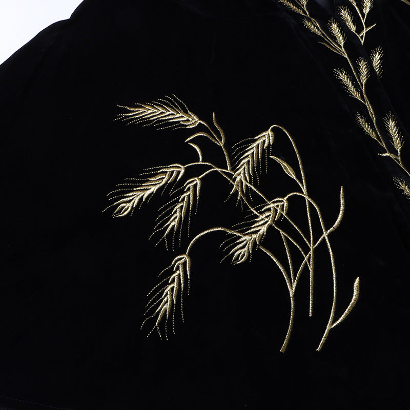 spring embroidery lace-up design short dress 7